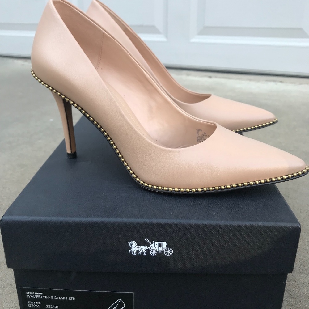 Coach, nude heels, women’s size 7
